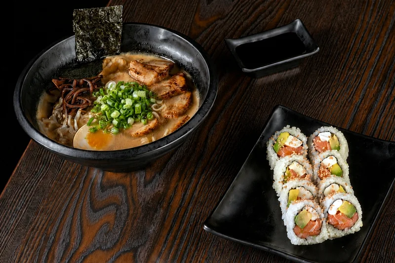 Tonkotsu Ramen + Any Classic Rolls - Ala Carte